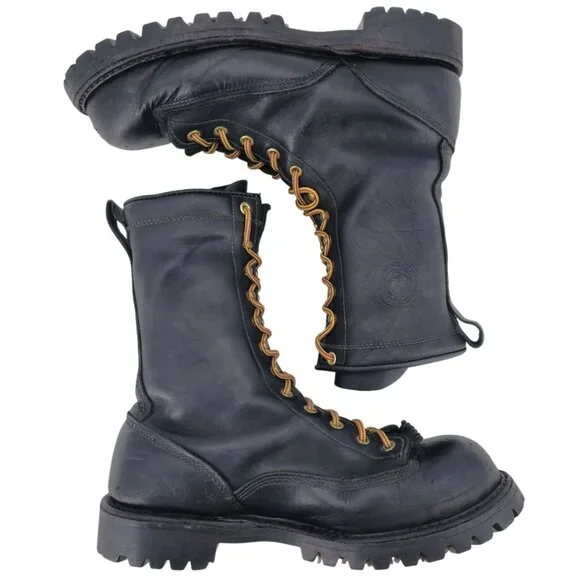 White's Hathorn Boots Men 10.5 Black Leather Work Boots USA Explorer Firefighter - Picture 6 of 16